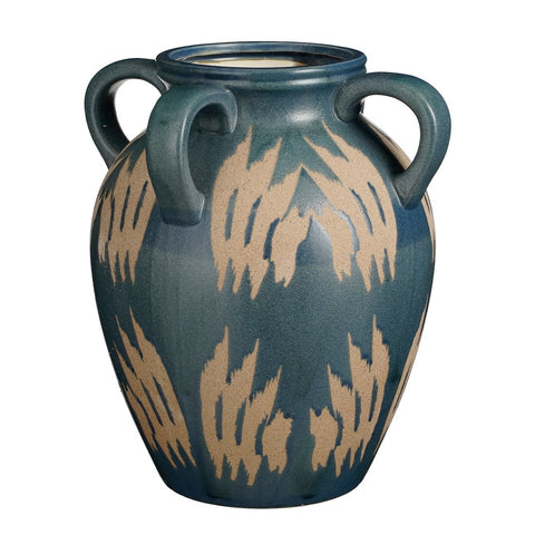 Caldo Vaas - L28 x B28 x H36 cm - Keramiek - Donkerblauw
