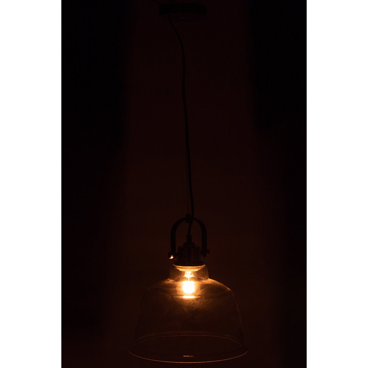 J-Line Magali hanglamp - metaal - transparant