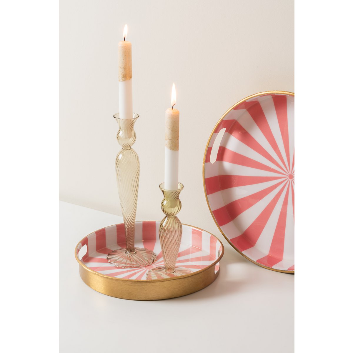 Dienbladenset Candy Swirl, set van 2 stuks