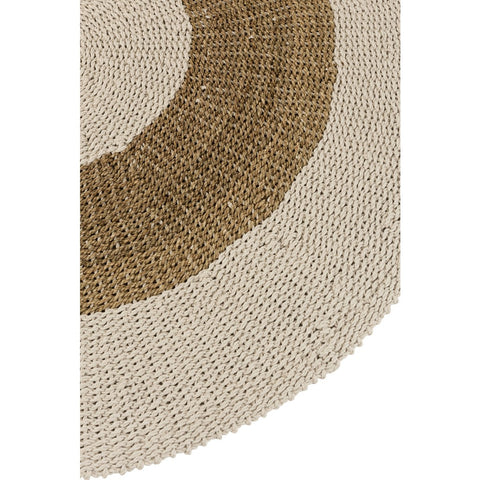 J-line tapijt Rond - zeegras - wit/naturel - medium