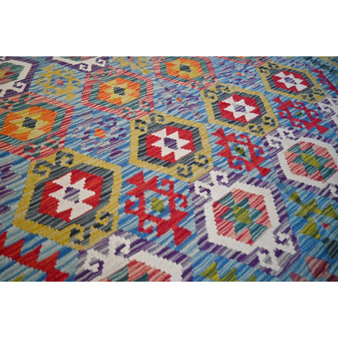 Kleurrijke kelim - 295x205 cm - HANDGEMAAKT