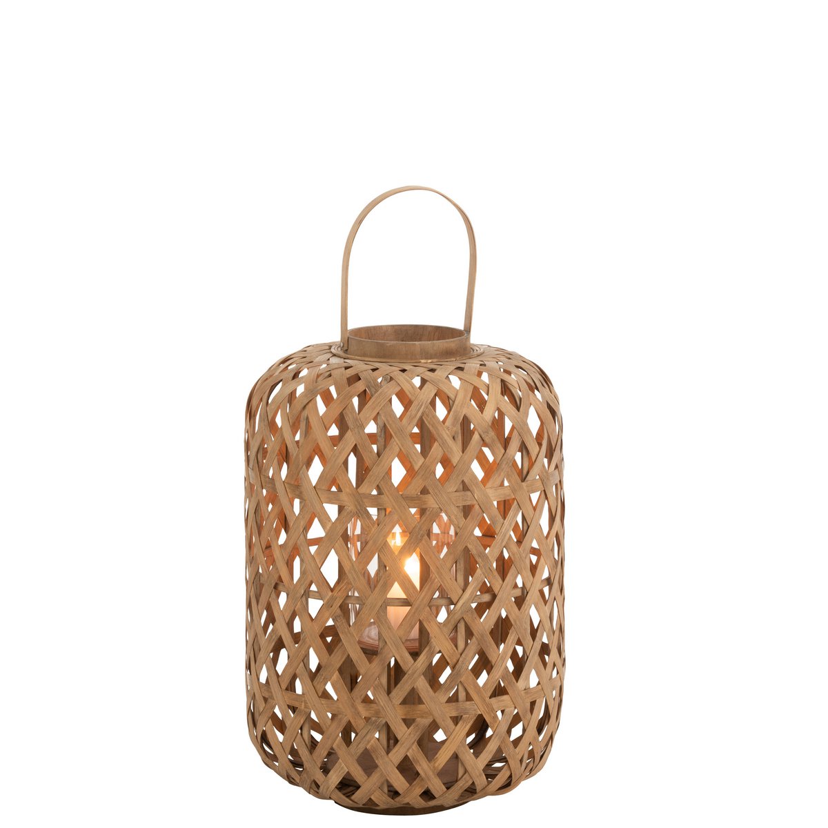J-Line lantaarn Garden - bamboe - naturel - small
