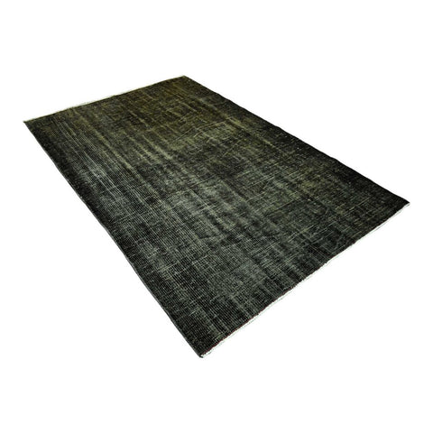Zwart groen vintage vloerkleed - 266x145 cm - HANDGEMAAKT - HANDGEMAAKT