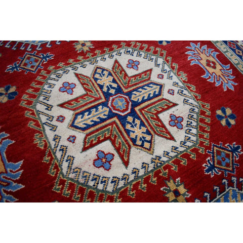 Rood kazak vloerkleed - 271x185 cm - HANDGEMAAKT