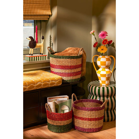 Skipper Bijzettafel - H40 x Ø35 cm - Keramiek - Groen
