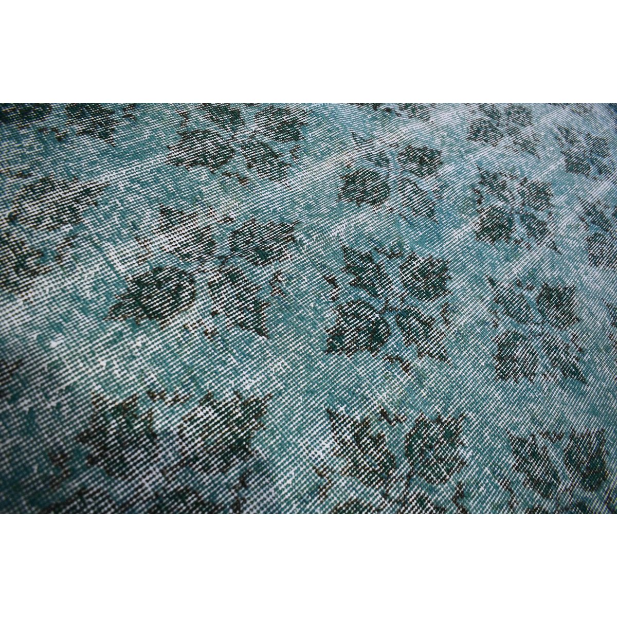 Blauw vintage vloerkleed - 246x135 cm - HANDGEMAAKT