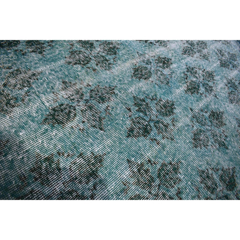 Blauw vintage vloerkleed - 246x135 cm - HANDGEMAAKT