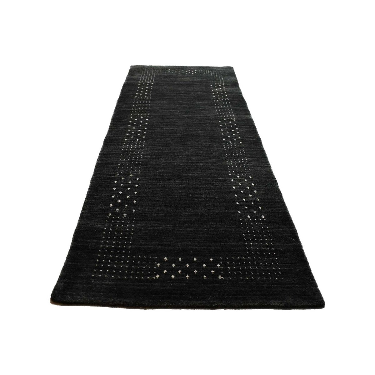 Zwarte Gabbeh loper - 200x75 cm - HANDGEMAAKT - HANDGEMAAKT