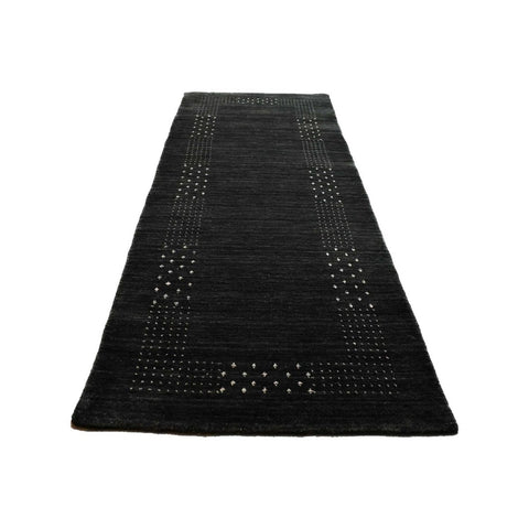 Zwarte Gabbeh loper - 200x75 cm - HANDGEMAAKT - HANDGEMAAKT
