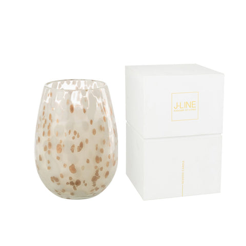 J-Line Geurkaars Mia - glas - wit/mix - L