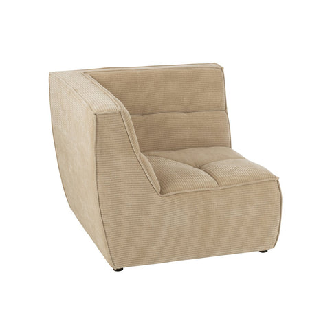 J-Line Hoekzetel Grid Populierenhout/Mousse Donker Beige