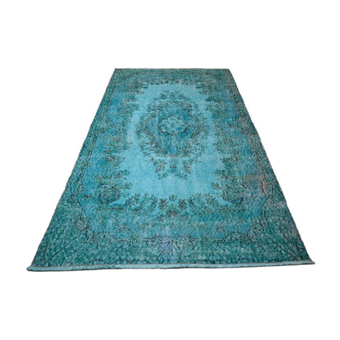 Turquoise vintage vloerkleed - 216x120 cm - HANDGEMAAKT Copy