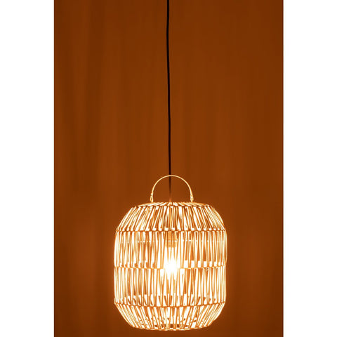 J-Line lampenkap Cyclinder - rotan - wit