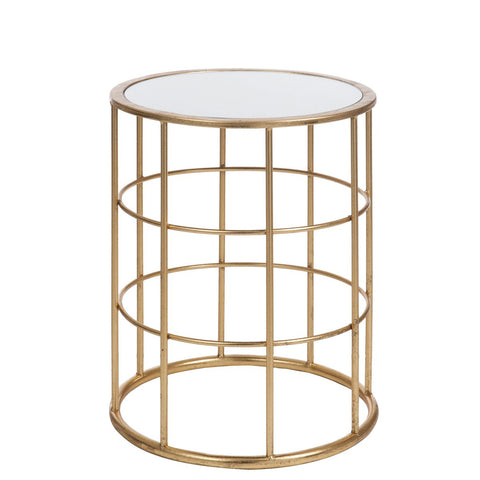 J-Line bijzettafel Spijlen - metaal/glas - goud