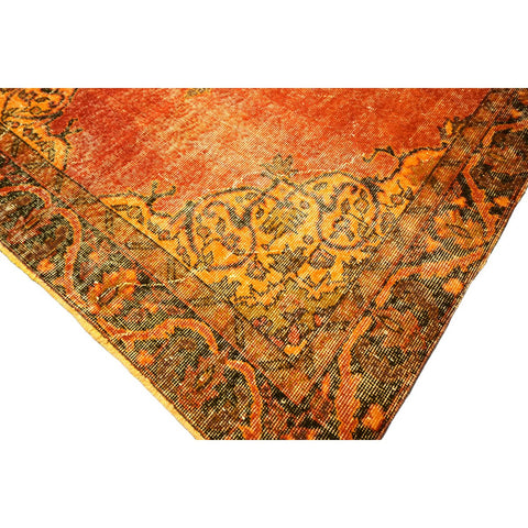 Oranje vintage vloerkleed - 258x150 cm - HANDGEMAAKT