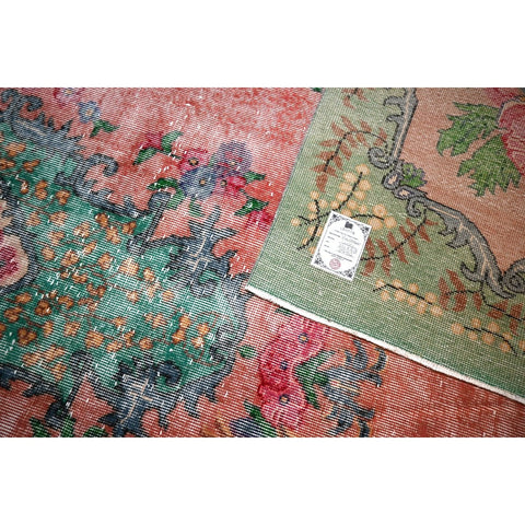 Bloemen vintage vloerkleed - 314x213 cm - HANDGEMAAKT