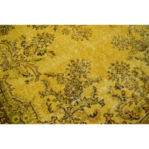Geel vintage vloerkleed - 205x116 cm - HANDGEMAAKT
