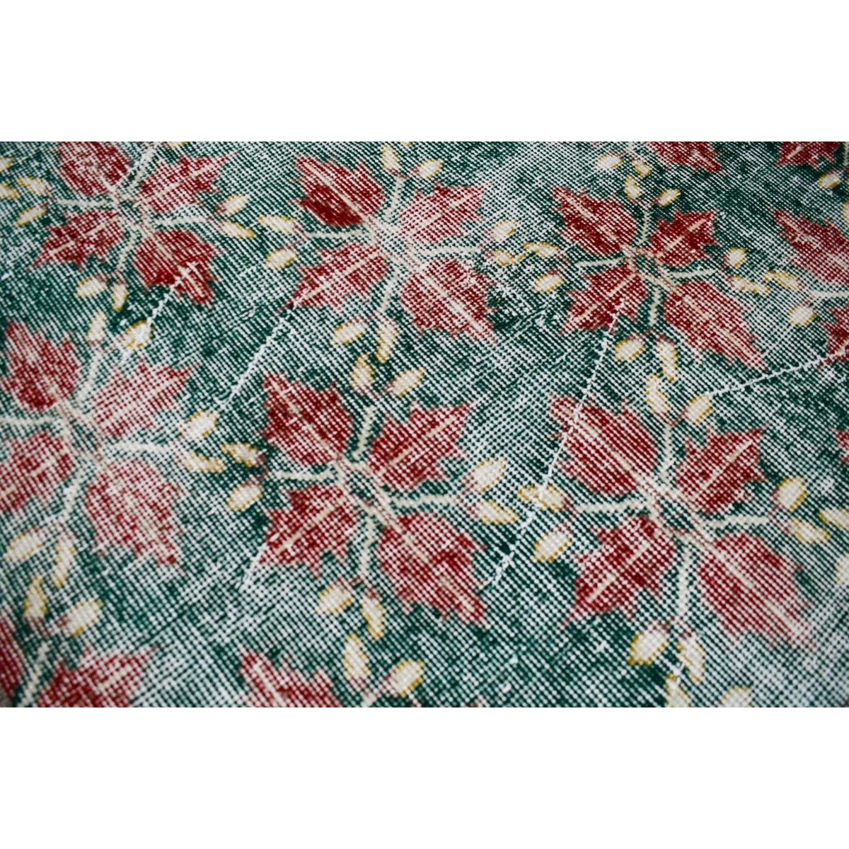 Bloemen vintage vloerkleed - 254x90 cm - HANDGEMAAKT