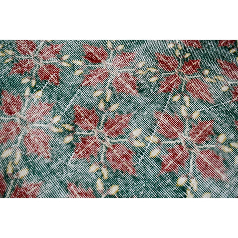 Bloemen vintage vloerkleed - 254x90 cm - HANDGEMAAKT
