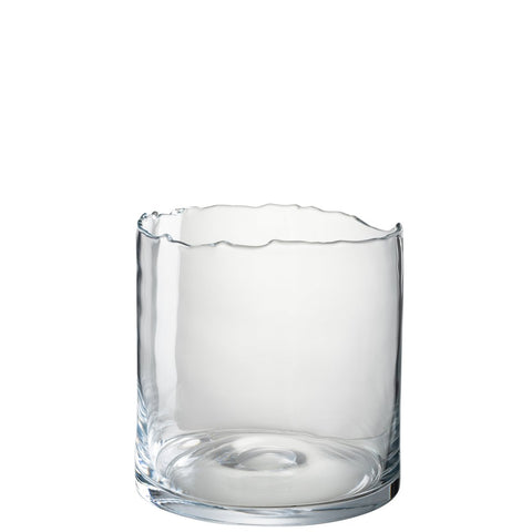 J-Line windlicht Onregelmatige Rand - kaarshouder - glas - transparant