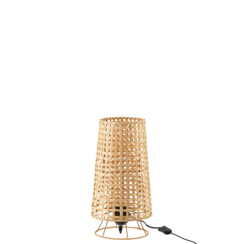 J-Line tafellamp Lena - rotan - naturel