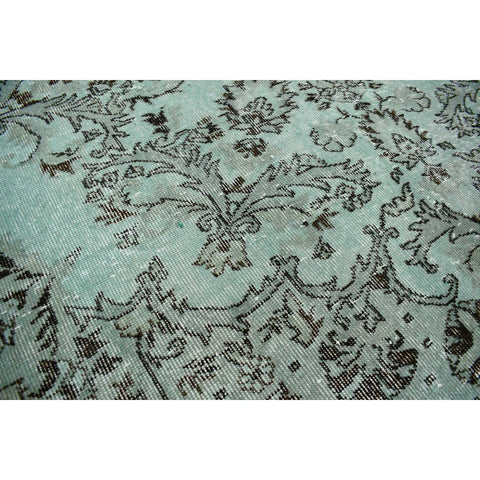 Turquoise vintage vloerkleed - 297x190 cm - HANDGEMAAKT