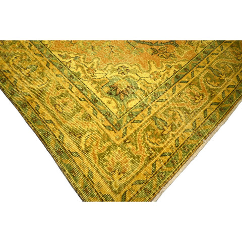 Geel vintage vloerkleed - 293x170 cm - HANDGEMAAKT