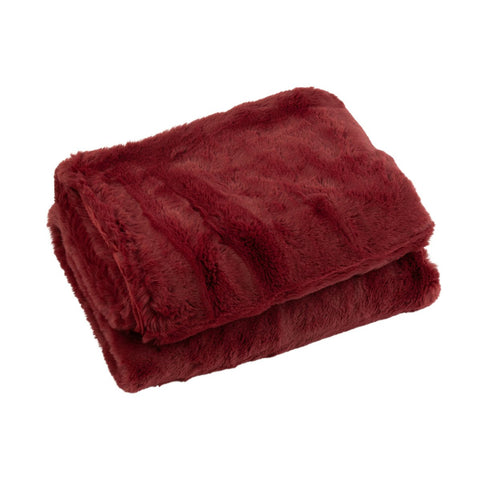 J-Line Plaid Cutie - Fleece Deken – Polyester – 180x130 cm – Rood