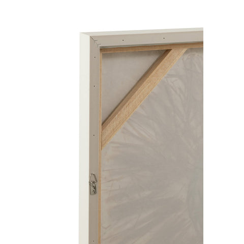 J-Line wanddecoratie Ibiza Cirkel - canvas/verf - creme/wit - small