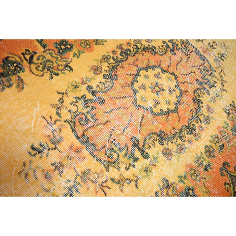 Oranje vintage vloerkleed - 210x116 cm - HANDGEMAAKT