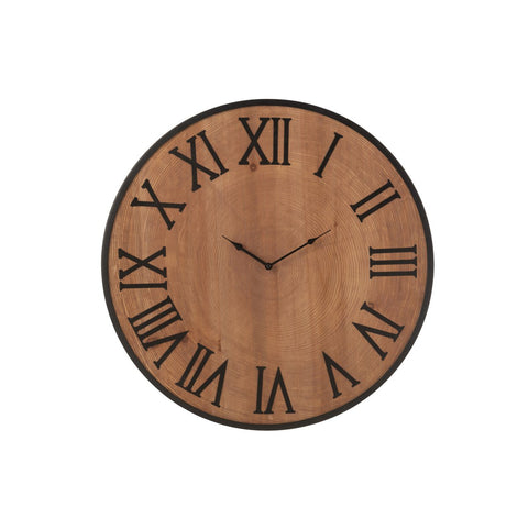J-Line Wandklok Nue Mdf/Ijzer Naturel Large