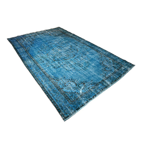 Turquoise vintage vloerkleed - 272x180 cm - HANDGEMAAKT