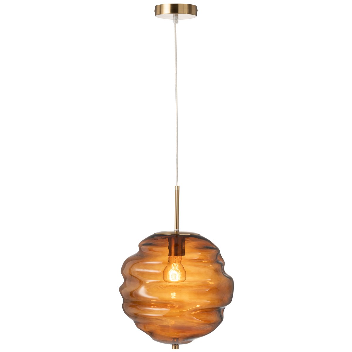 J-Line hanglamp - glas - bruin
