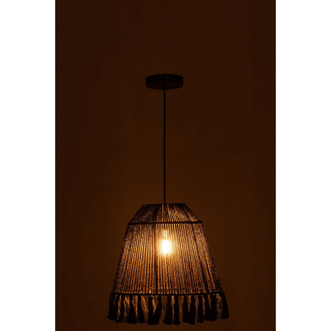 J-Line hanglamp Celia - jute - zwart - small