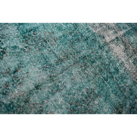 Turquoise vintage vloerkleed - 261x156 cm - HANDGEMAAKT