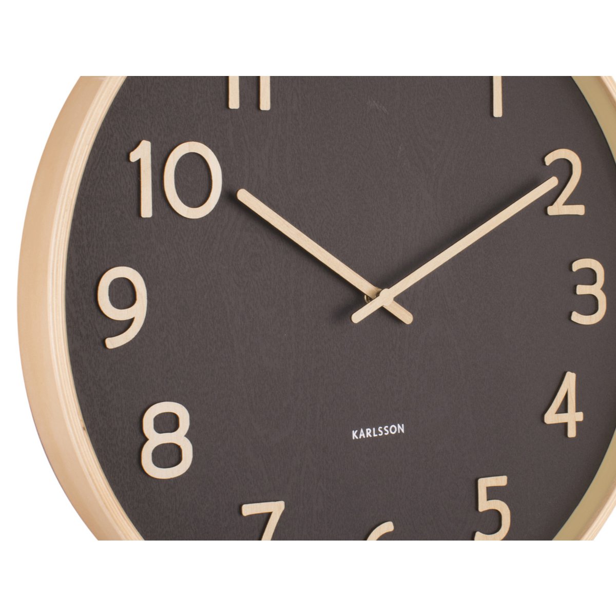 Wandklok Puur Houtnerf Medium