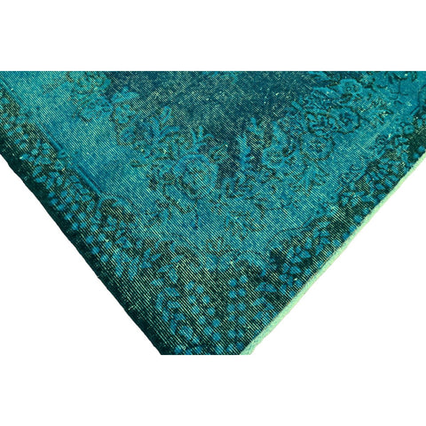 Turquoise vintage vloerkleed - 198x116 cm - HANDGEMAAKT