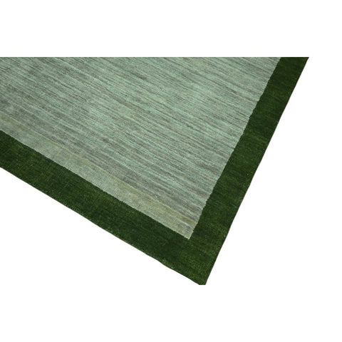 Groen modern vloerkleed - 208x140 cm - HANDMADE