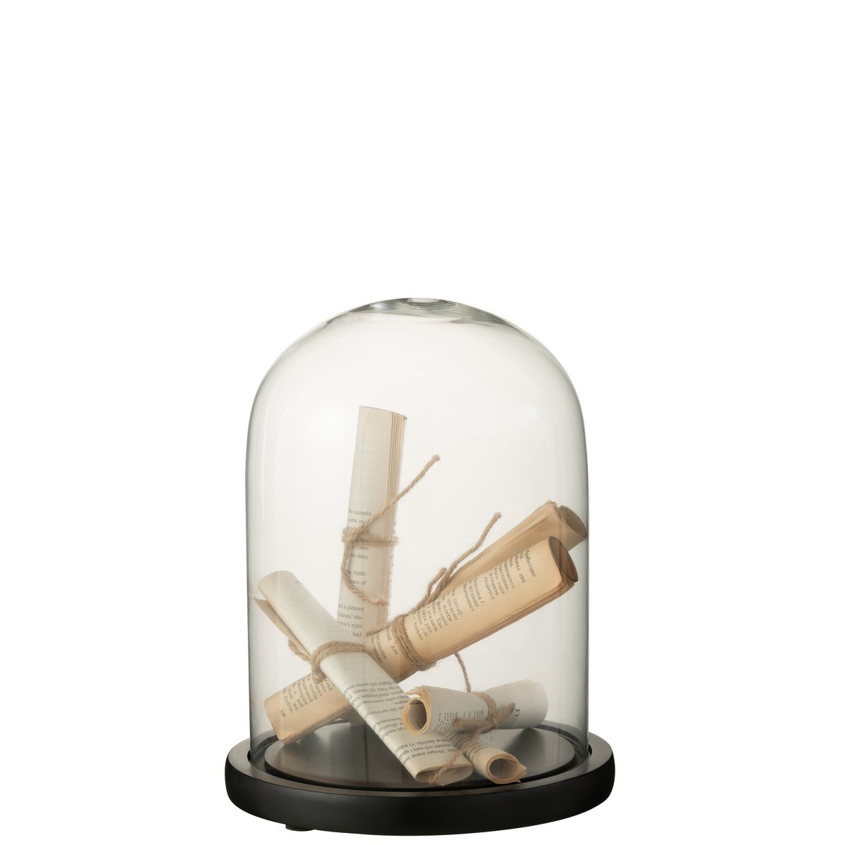 J-Line Stolp Papier Perkament Glas Beige Small