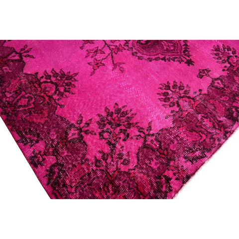Roze vintage vloerkleed - 280x177 cm - HANDGEMAAKT