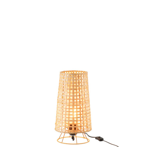 J-Line tafellamp Lena - rotan - naturel