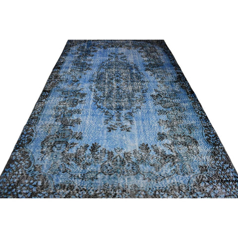 Blauw vintage vloerkleed - 316x178 cm - HANDGEMAAKT