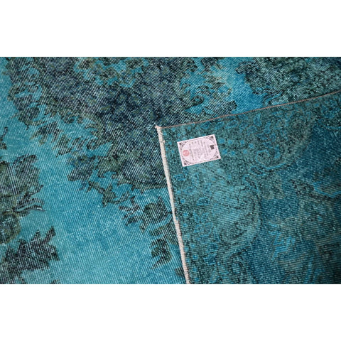 Turquoise vintage vloerkleed - 276x175 cm - HANDGEMAAKT