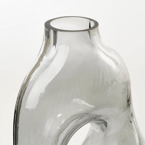 Jay Vaas - L19 x B11 x H25 cm - Glas - Lichtgrijs