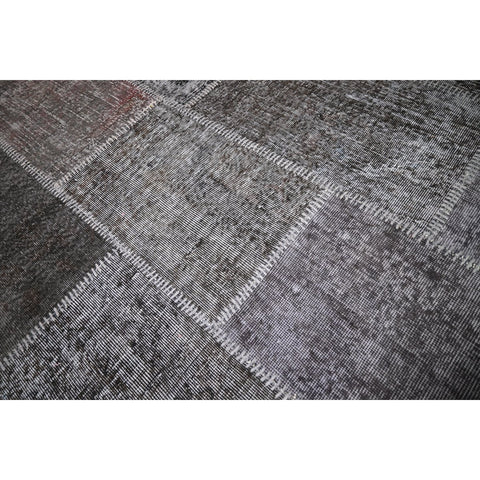 Grijs patchwork vloerkleed - 305x200 cm - HANDGEMAAKT