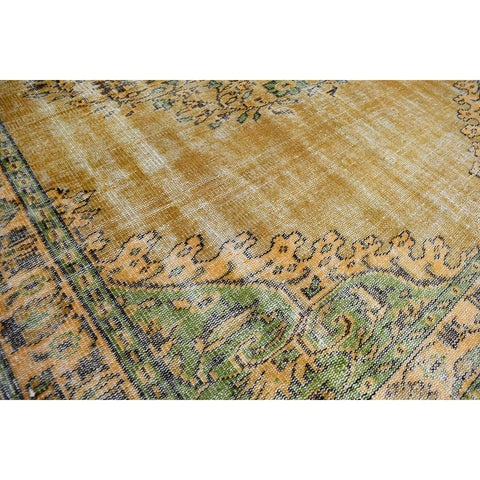 Geel vintage vloerkleed - 287x182 cm - HANDGEMAAKT