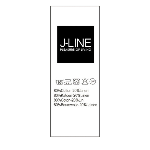 J-Line Plaid - linnen - blauwgrijs - 357 cm