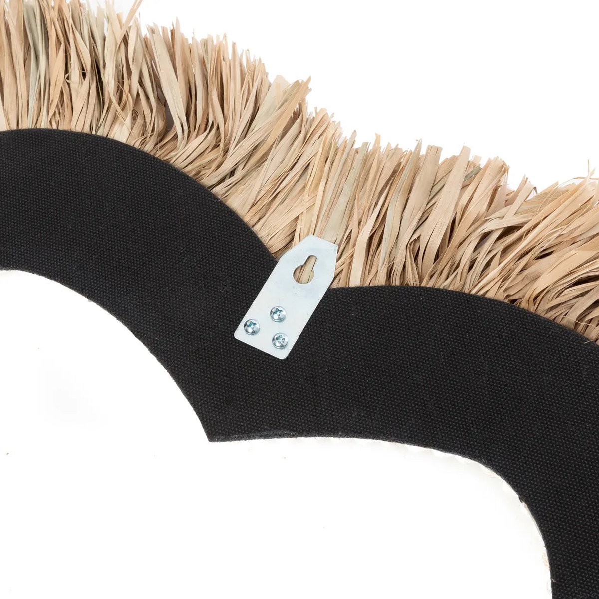 Het Raffia Schelp Hart - Natuurlijk Wit - L