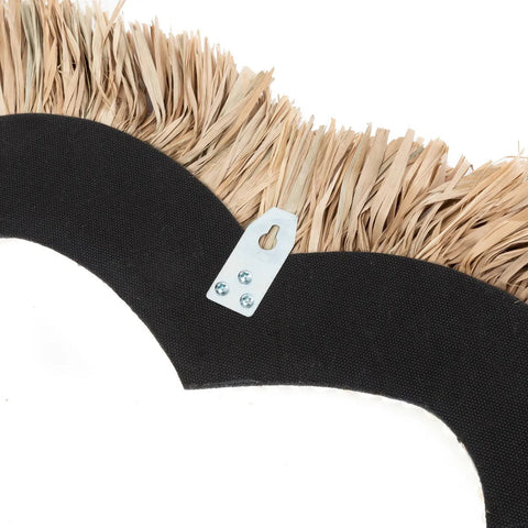 Het Raffia Schelp Hart - Natuurlijk Wit - L