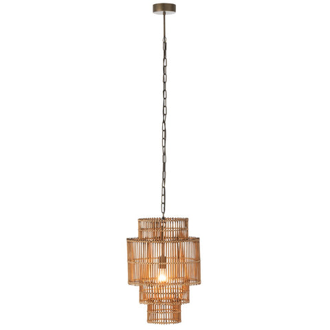 J-Line 4 Lagen hanglamp - bamboe - naturel